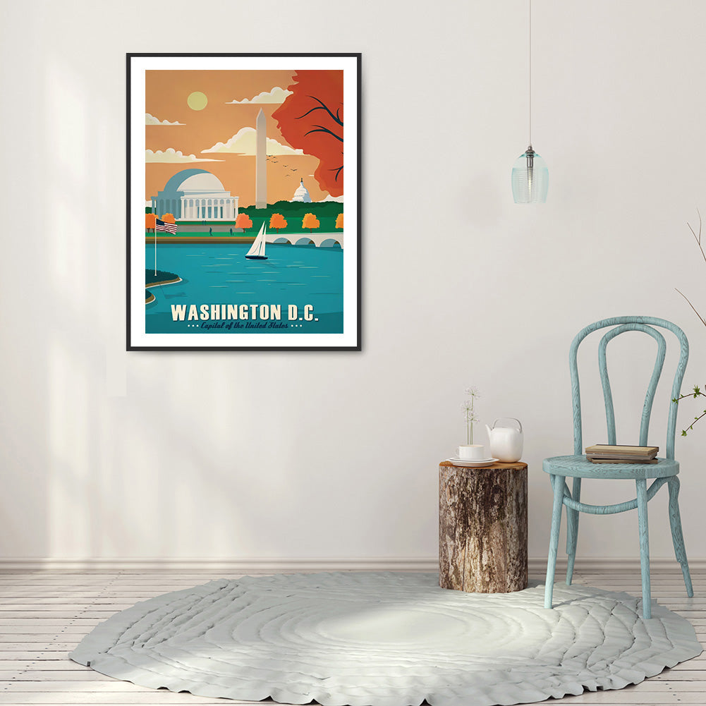 Washington - Full Round Drill Diamond Painting 30*40CM