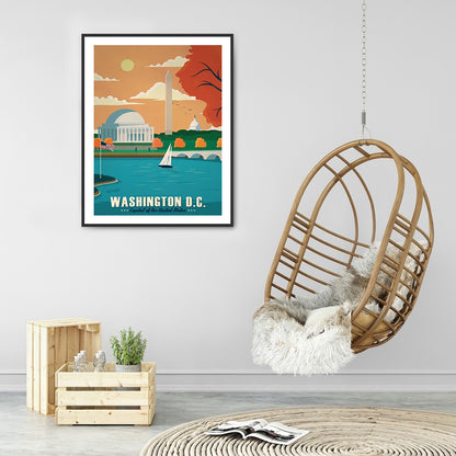 Washington - Full Round Drill Diamond Painting 30*40CM