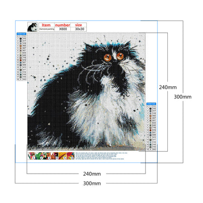 Persian Cat - Full Round Drill Diamond Painting 30*30CM