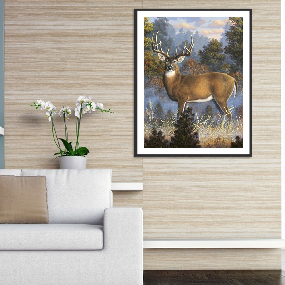 Deer - Full Round Drill Diamond Painting 30*40CM