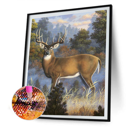 Deer - Full Round Drill Diamond Painting 30*40CM
