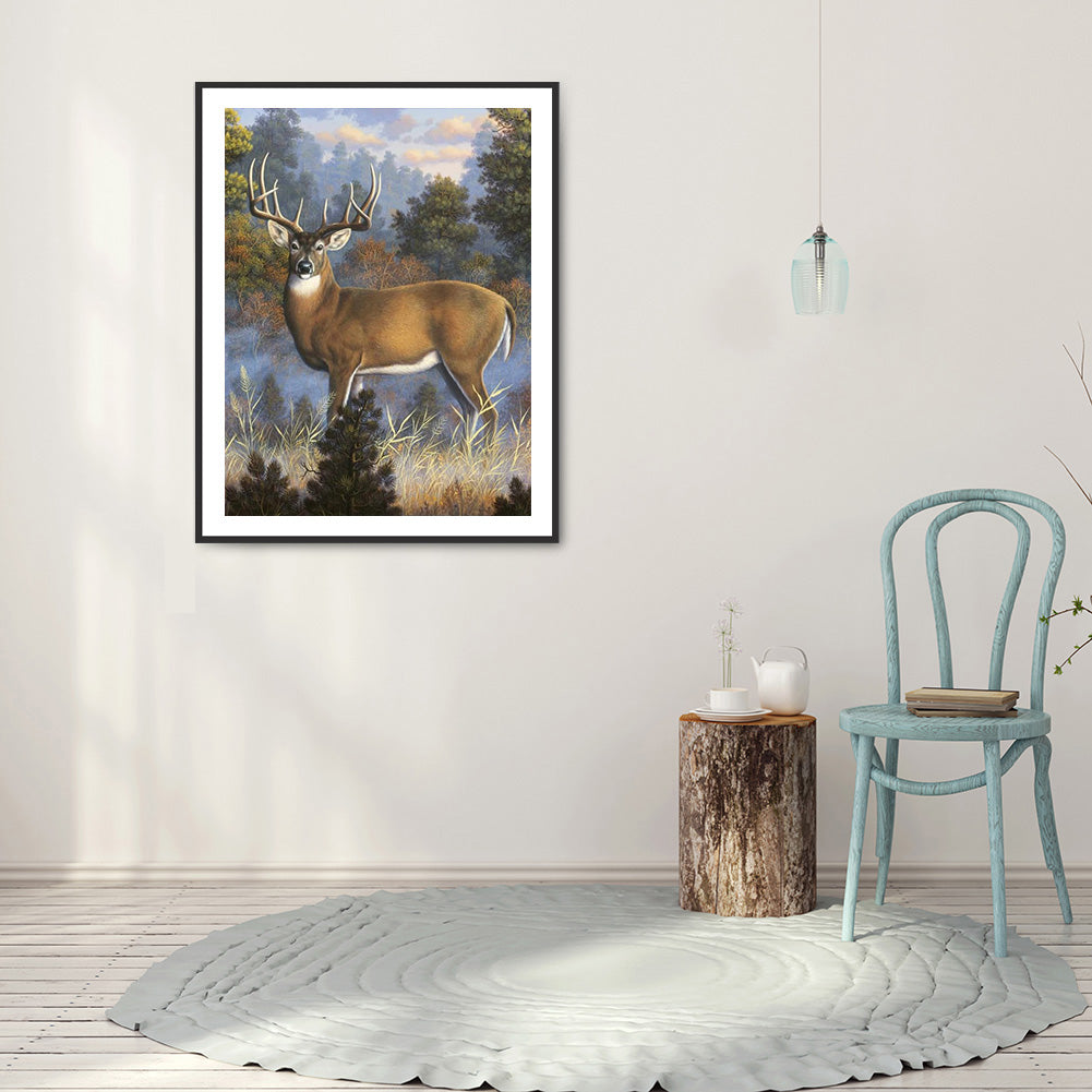 Deer - Full Round Drill Diamond Painting 30*40CM