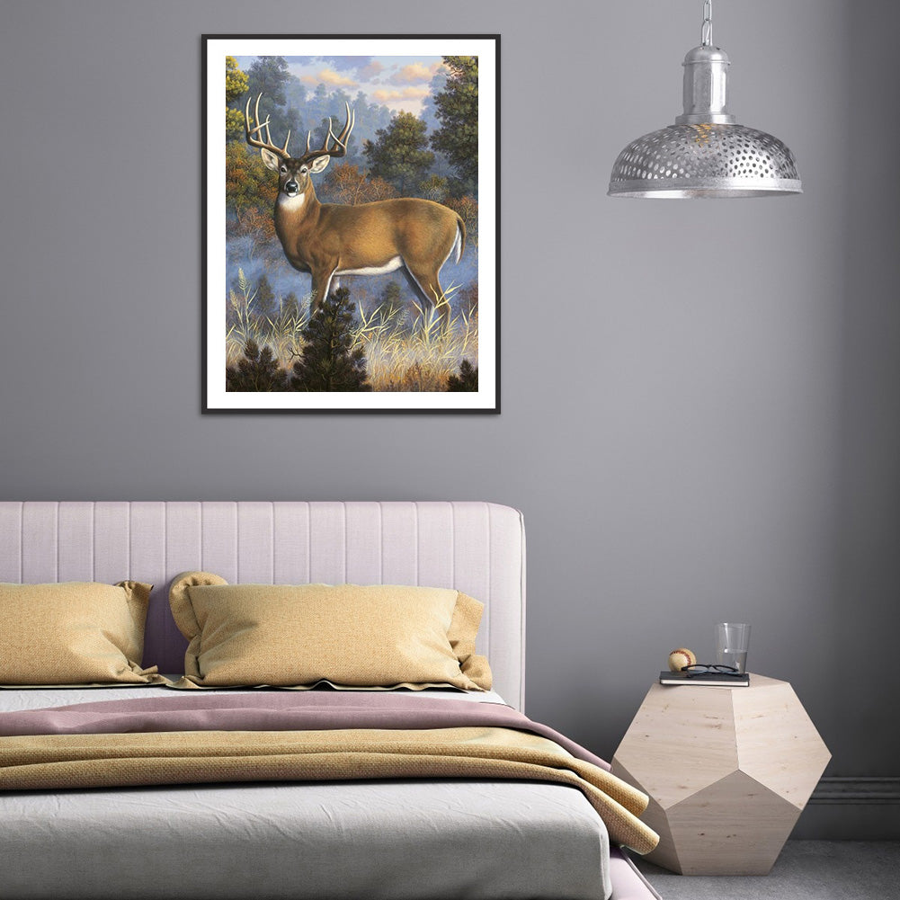 Deer - Full Round Drill Diamond Painting 30*40CM
