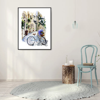Alley Bike - Full Round Drill Diamond Painting 30*40CM