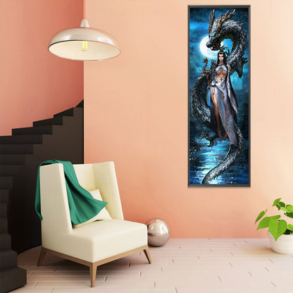 Dragon And Goddess - Full Square Drill Diamond Painting 35*110CM