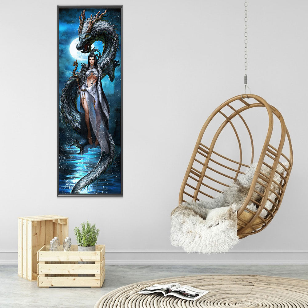 Dragon And Goddess - Full Square Drill Diamond Painting 35*110CM