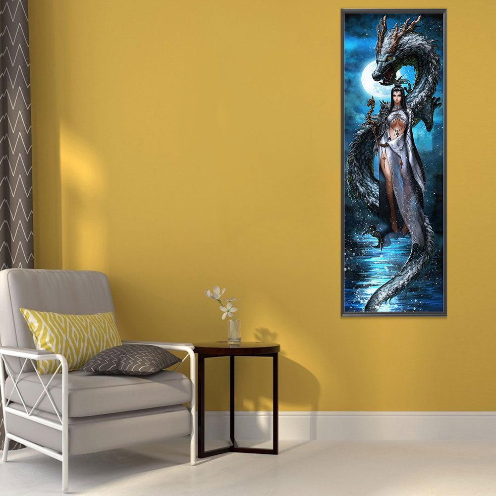 Dragon And Goddess - Full Square Drill Diamond Painting 35*110CM