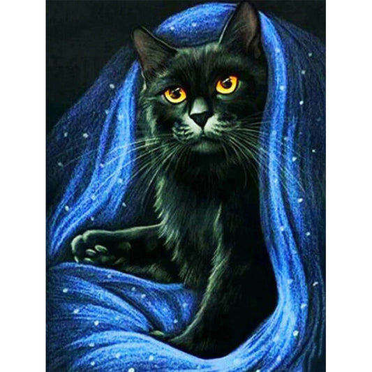 Black Cat - Full Round Drill Diamond Painting 30*40CM