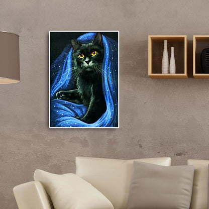 Black Cat - Full Round Drill Diamond Painting 30*40CM