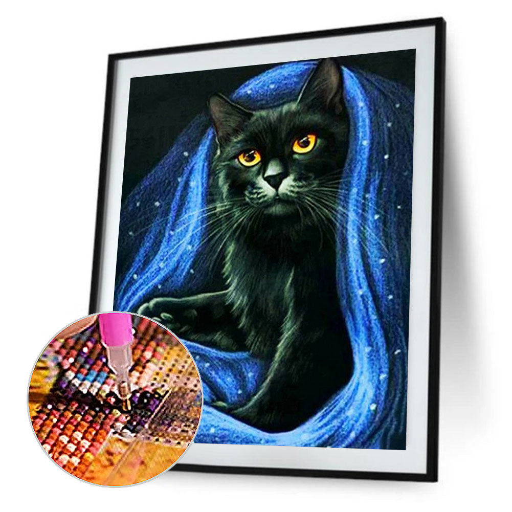 Black Cat - Full Round Drill Diamond Painting 30*40CM