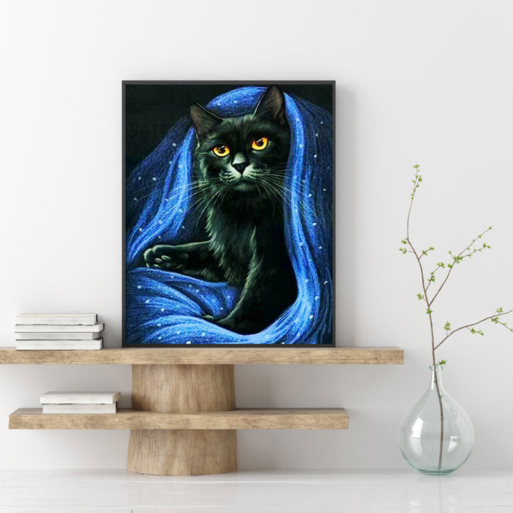 Black Cat - Full Round Drill Diamond Painting 30*40CM