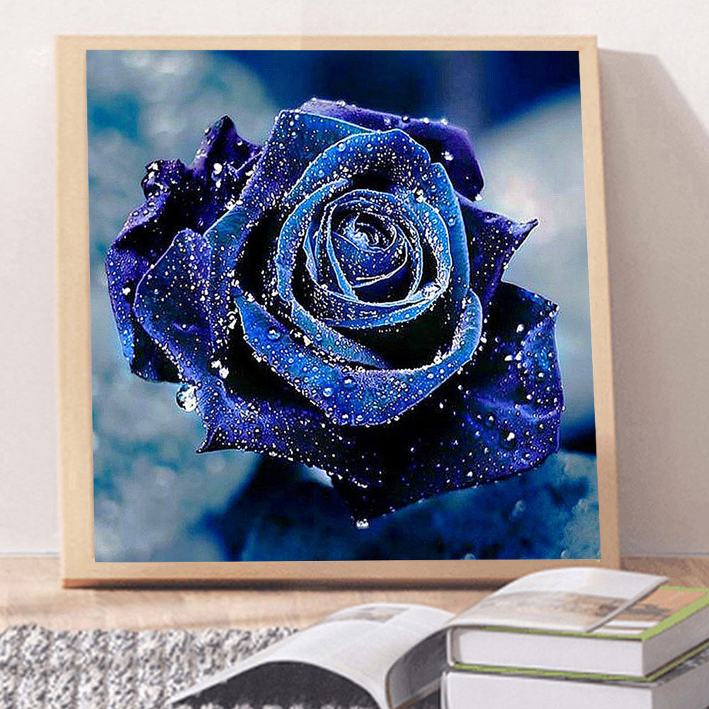 Blue Rose - Full Round Drill Diamond Painting 40*40CM