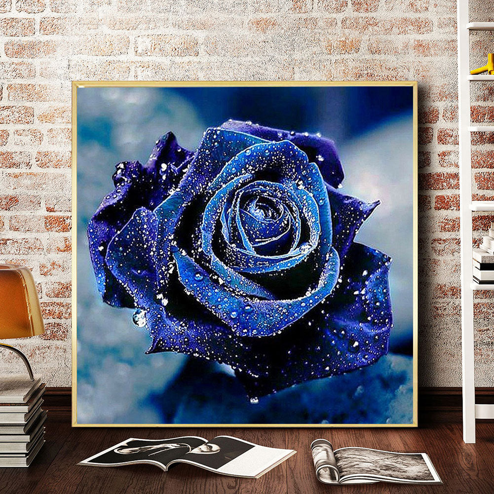 Blue Rose - Full Round Drill Diamond Painting 40*40CM