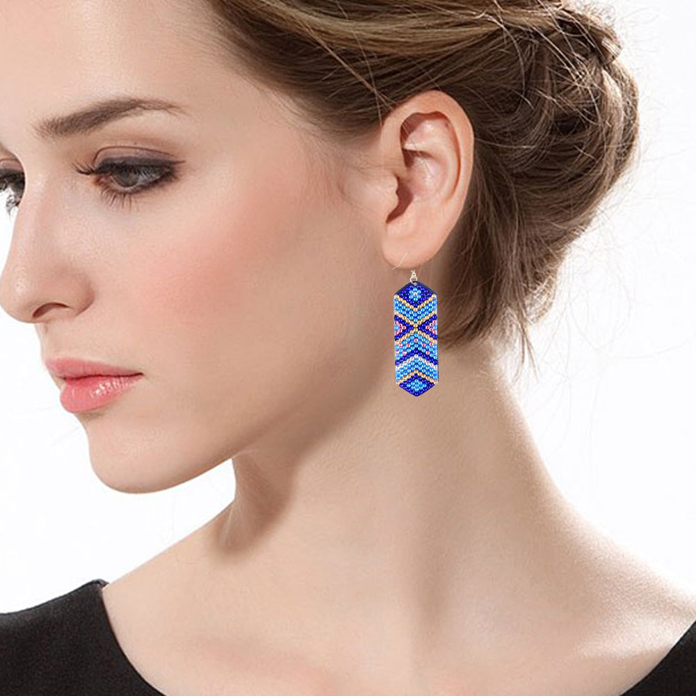 5D DIY Diamond Painting Earrings Kit Irregular Double-sided Drill Jewelry