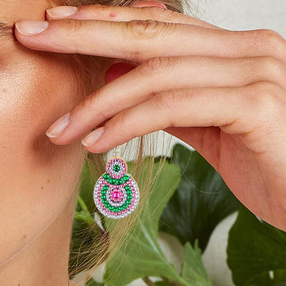 5D DIY Diamond Painting Earrings Kit Irregular Double-sided Drill Jewelry