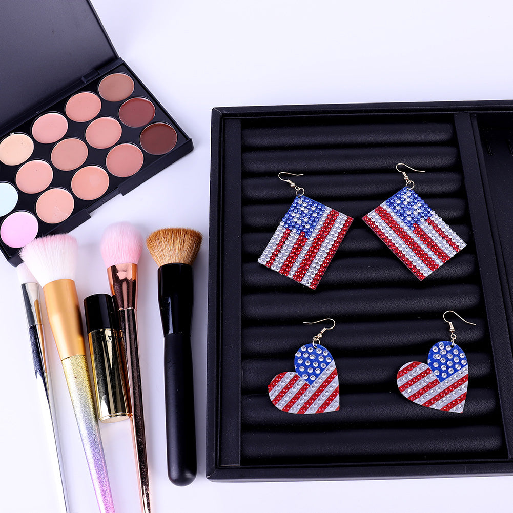 5D DIY Diamond Painting Earrings Kit Irregular Double-sided Drill Jewelry