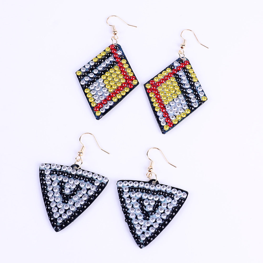 5D DIY Diamond Painting Earrings Kit Irregular Double-sided Drill Jewelry