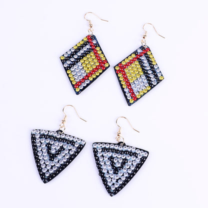 5D DIY Diamond Painting Earrings Kit Irregular Double-sided Drill Jewelry