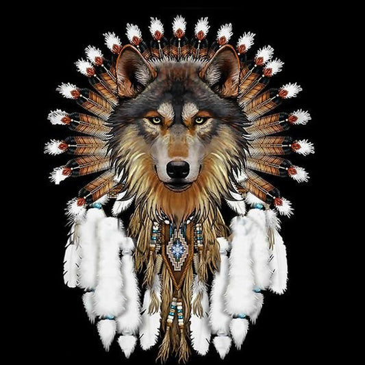 Wolf Dream Catcher - Full Round Drill Diamond Painting 30*30CM