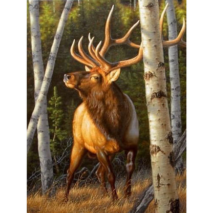 Deer - Full Round Drill Diamond Painting 30*40CM