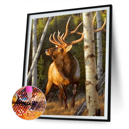 Deer - Full Round Drill Diamond Painting 30*40CM