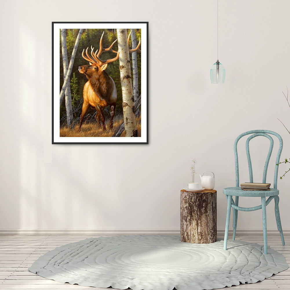 Deer - Full Round Drill Diamond Painting 30*40CM