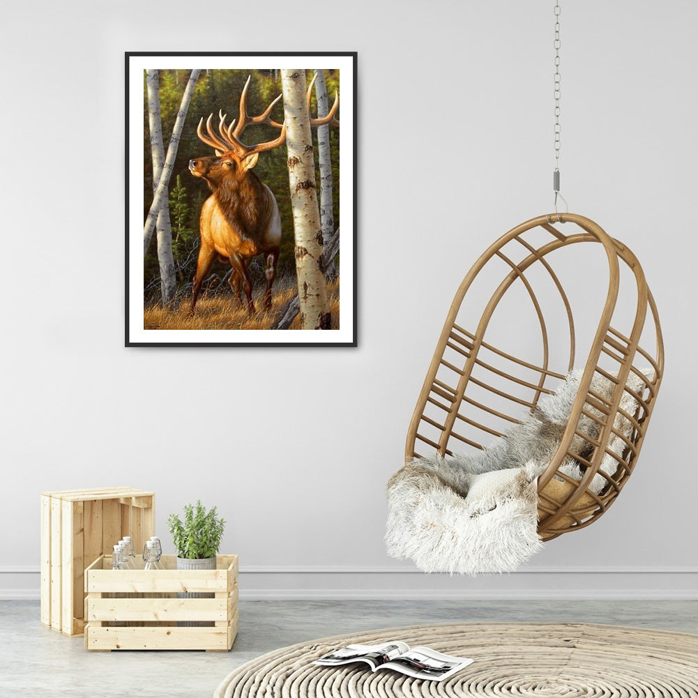 Deer - Full Round Drill Diamond Painting 30*40CM