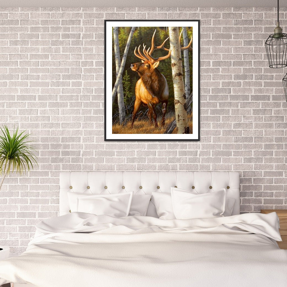 Deer - Full Round Drill Diamond Painting 30*40CM