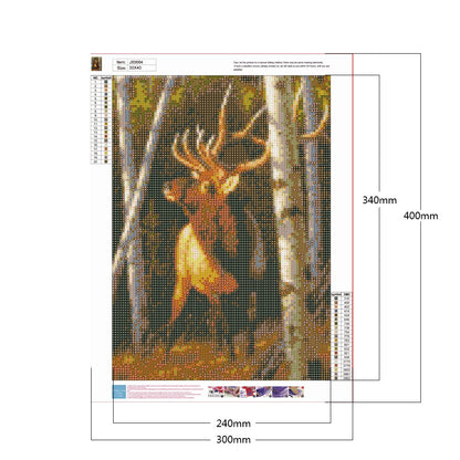 Deer - Full Round Drill Diamond Painting 30*40CM