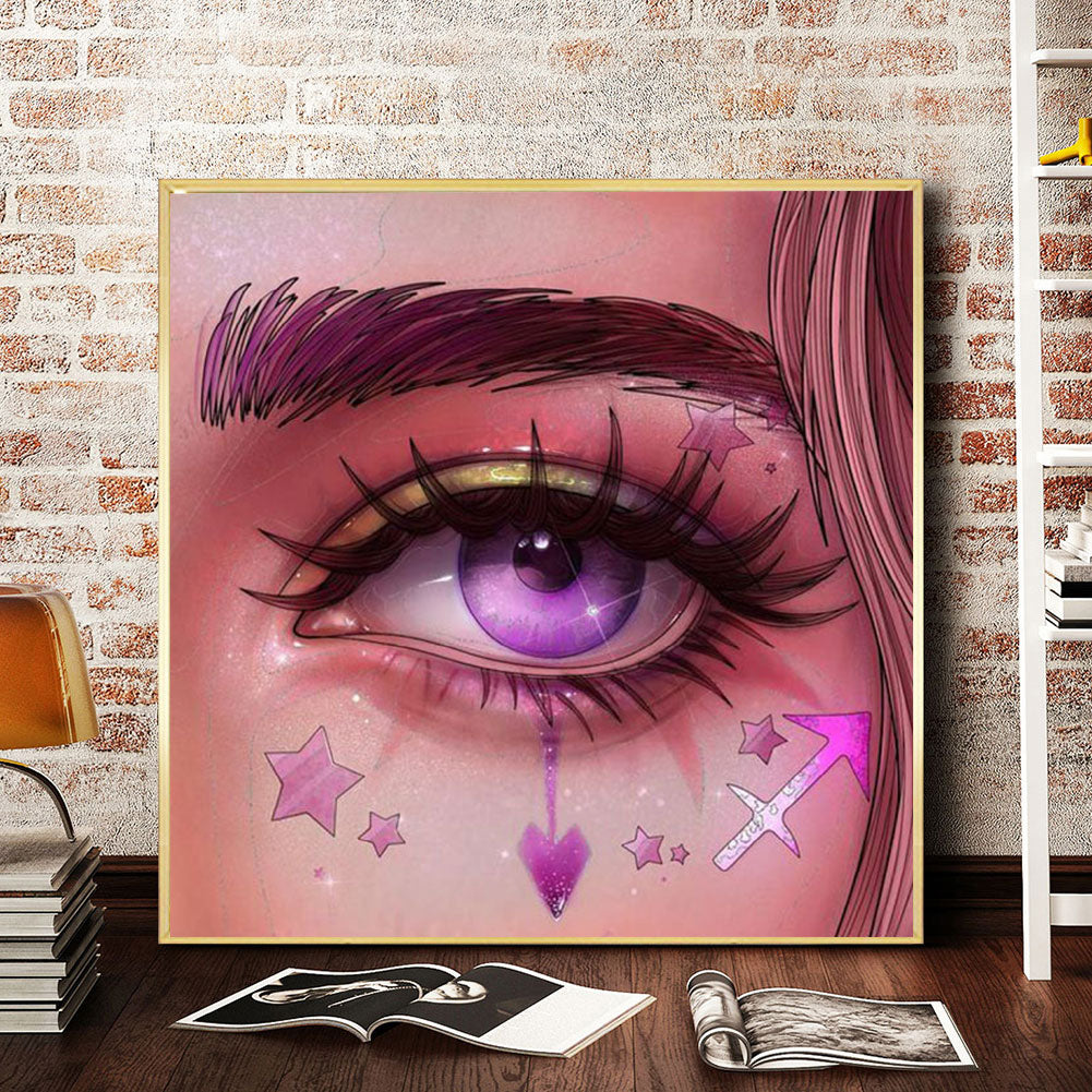 Bright Eye Makeup - Full Round Drill Diamond Painting 30*30CM