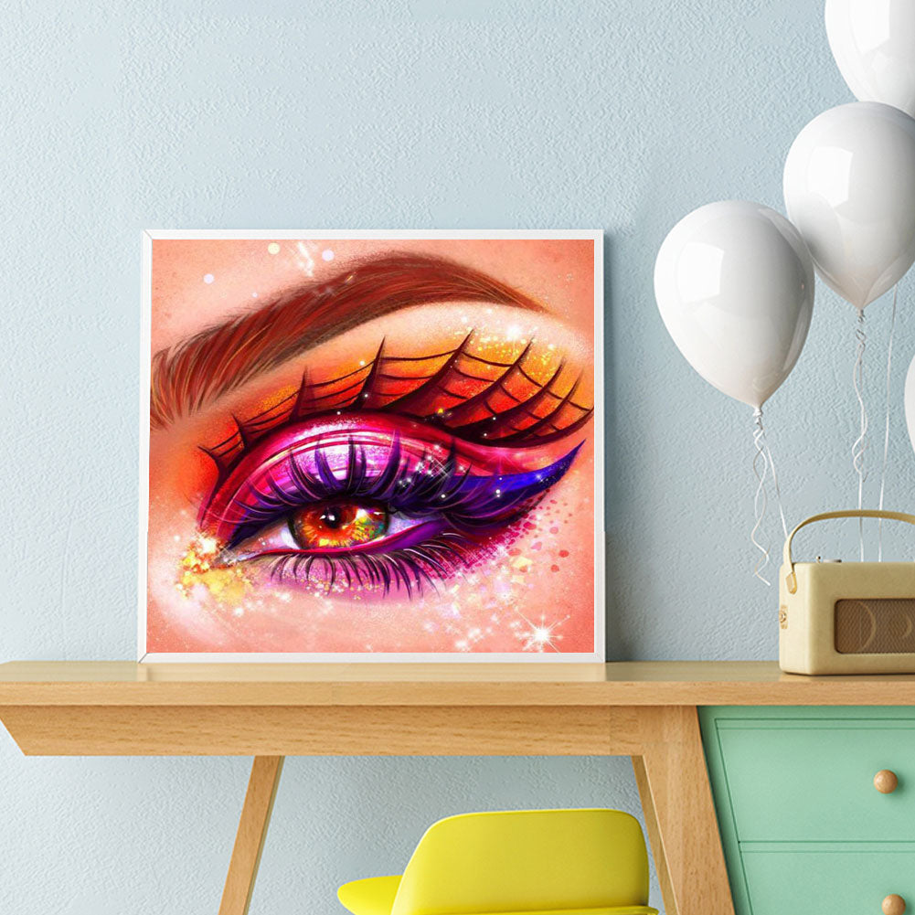 Bright Eye Makeup - Full Round Drill Diamond Painting 30*30CM