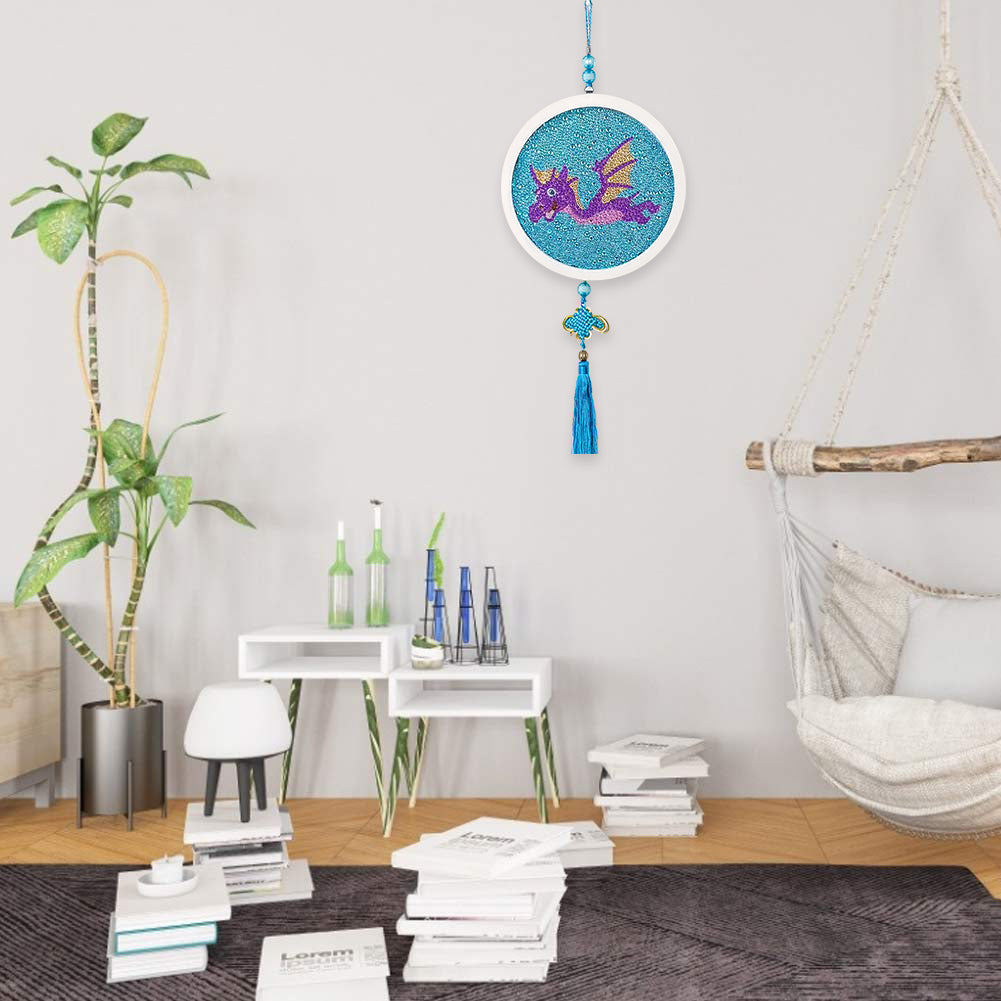 Children Crystal Diamond Painting DIY Mosaic Hanging Picture with Tassels