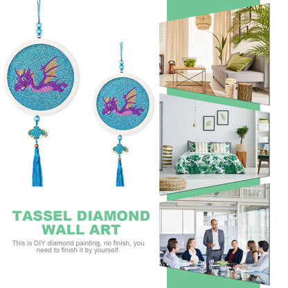 Children Crystal Diamond Painting DIY Mosaic Hanging Picture with Tassels