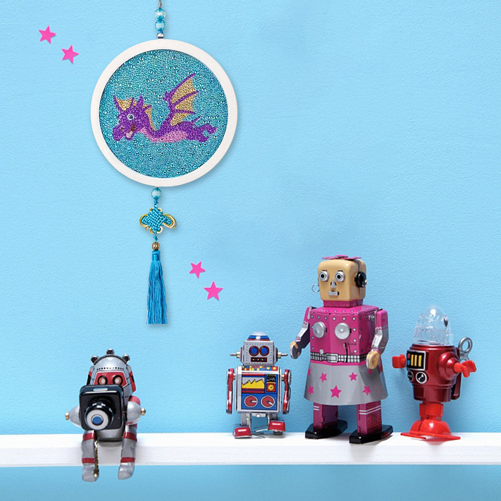 Children Crystal Diamond Painting DIY Mosaic Hanging Picture with Tassels