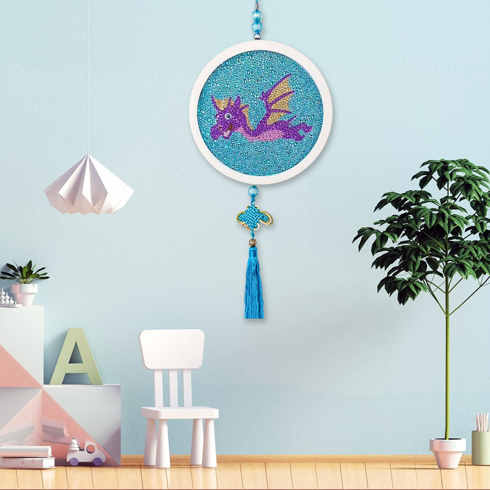 Children Crystal Diamond Painting DIY Mosaic Hanging Picture with Tassels