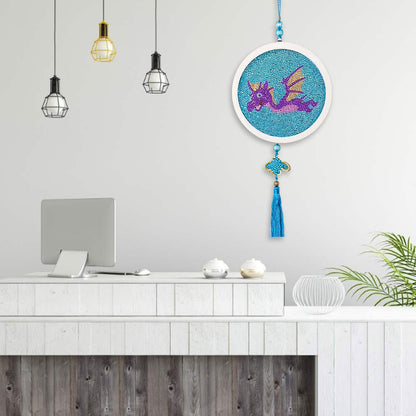 Children Crystal Diamond Painting DIY Mosaic Hanging Picture with Tassels