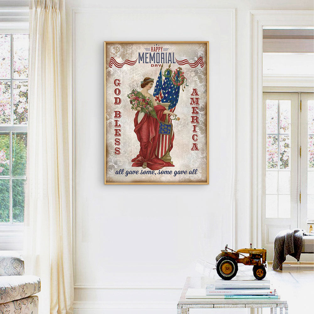 Independence Day - Full Round Drill Diamond Painting 40*50CM