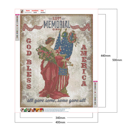 Independence Day - Full Round Drill Diamond Painting 40*50CM