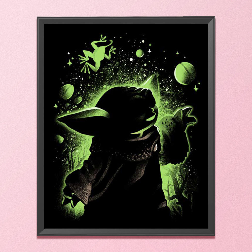 Silhouette - Yoda - 11CT Stamped Cross Stitch 40*50CM