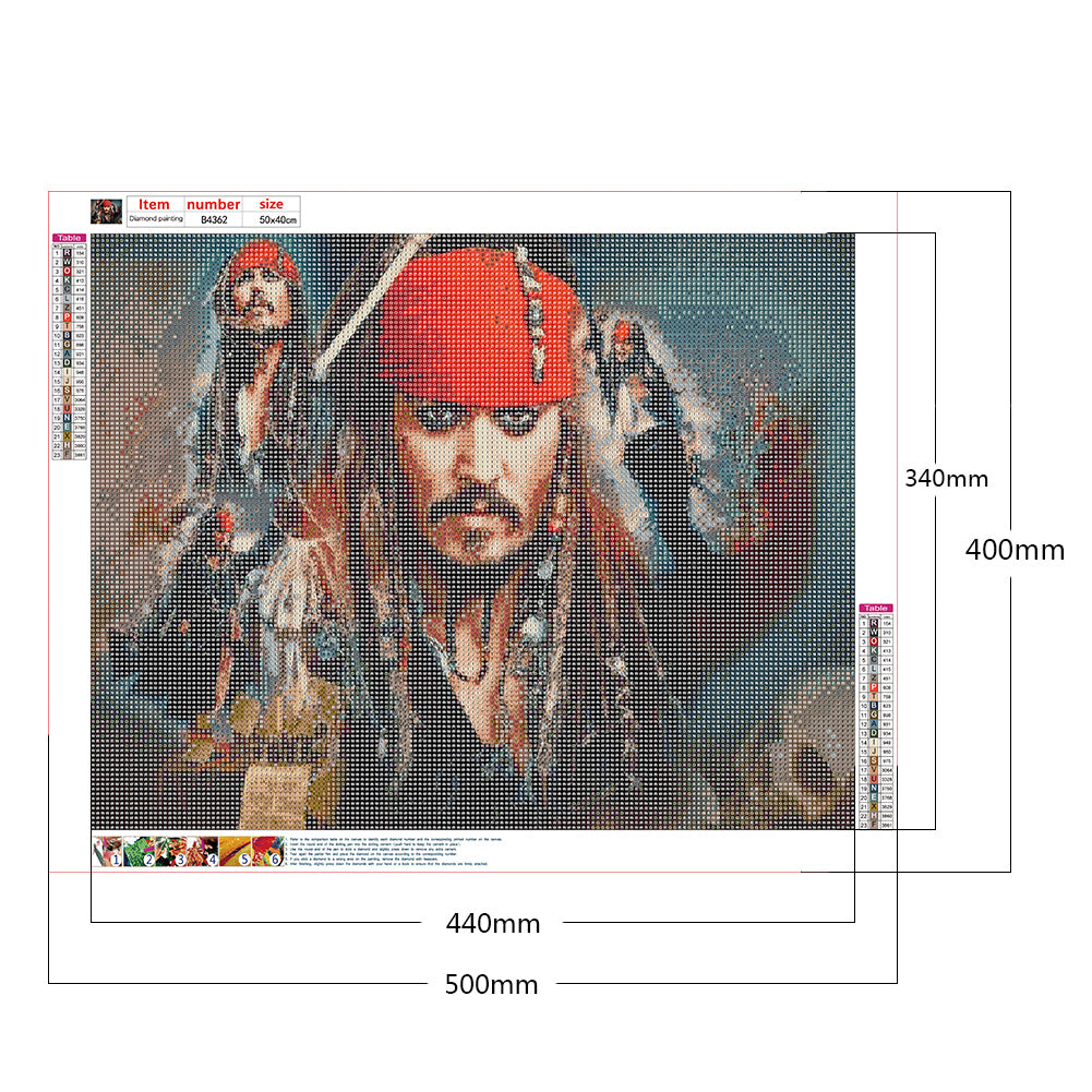 Pirates Of The Caribbean - Full Round Drill Diamond Painting 50*40CM