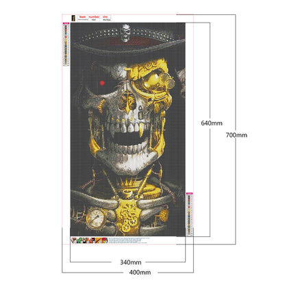 Skull - Full Round Drill Diamond Painting 40*70CM