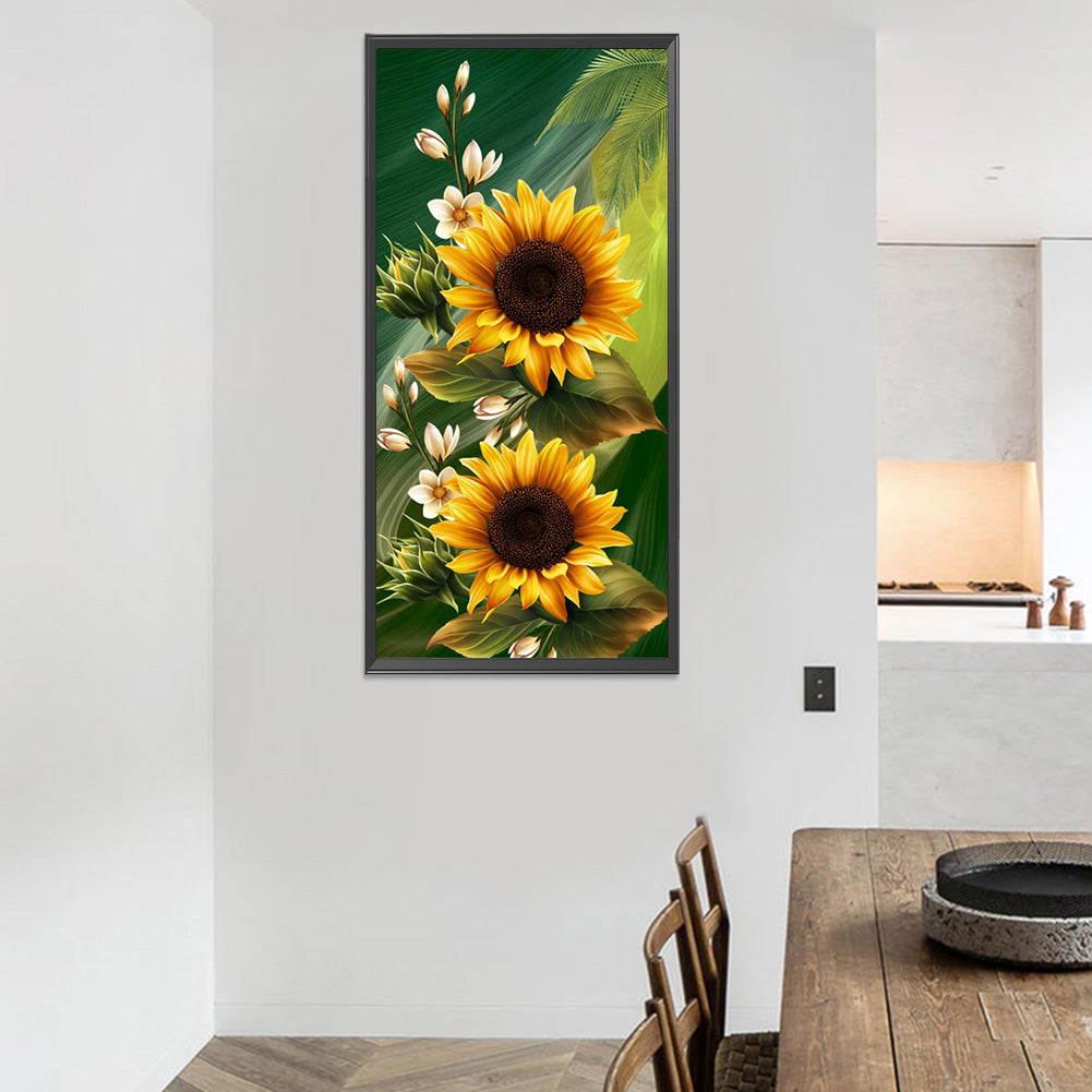 Sunflower - Full Round Drill Diamond Painting 40*80CM