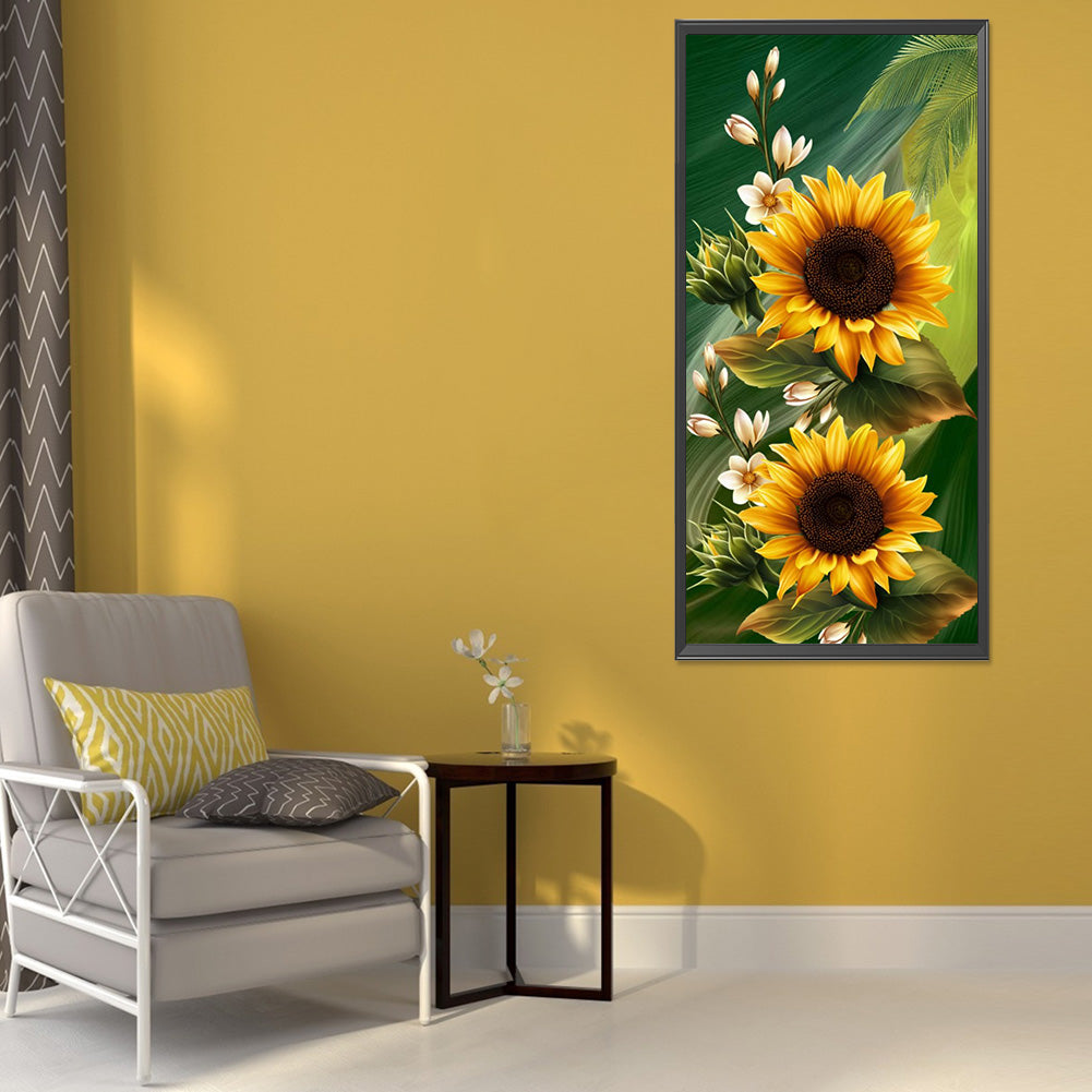 Sunflower - Full Round Drill Diamond Painting 40*80CM