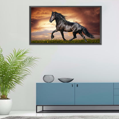 Horse Galloping - Full Round Drill Diamond Painting 80*40CM