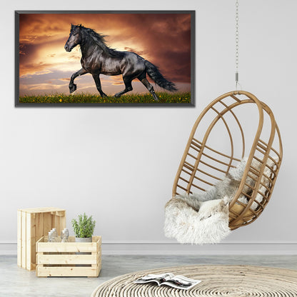 Horse Galloping - Full Round Drill Diamond Painting 80*40CM