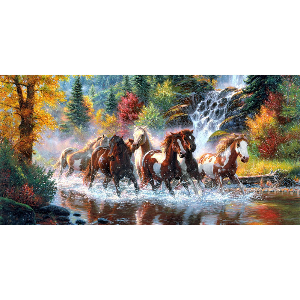 Horse Galloping - Full Round Drill Diamond Painting 80*40CM