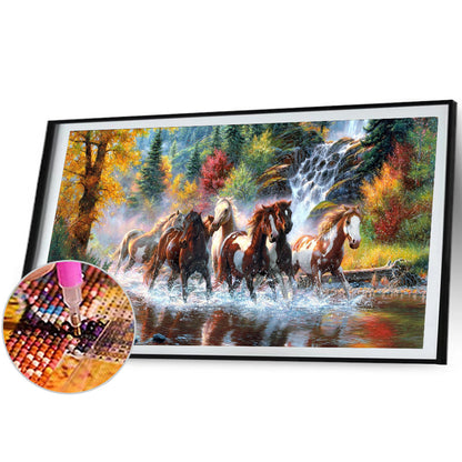 Horse Galloping - Full Round Drill Diamond Painting 80*40CM