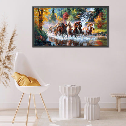 Horse Galloping - Full Round Drill Diamond Painting 80*40CM