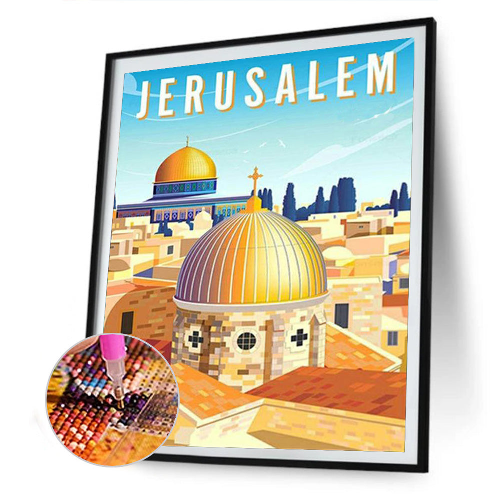 City - Full Round Drill Diamond Painting 30*40CM