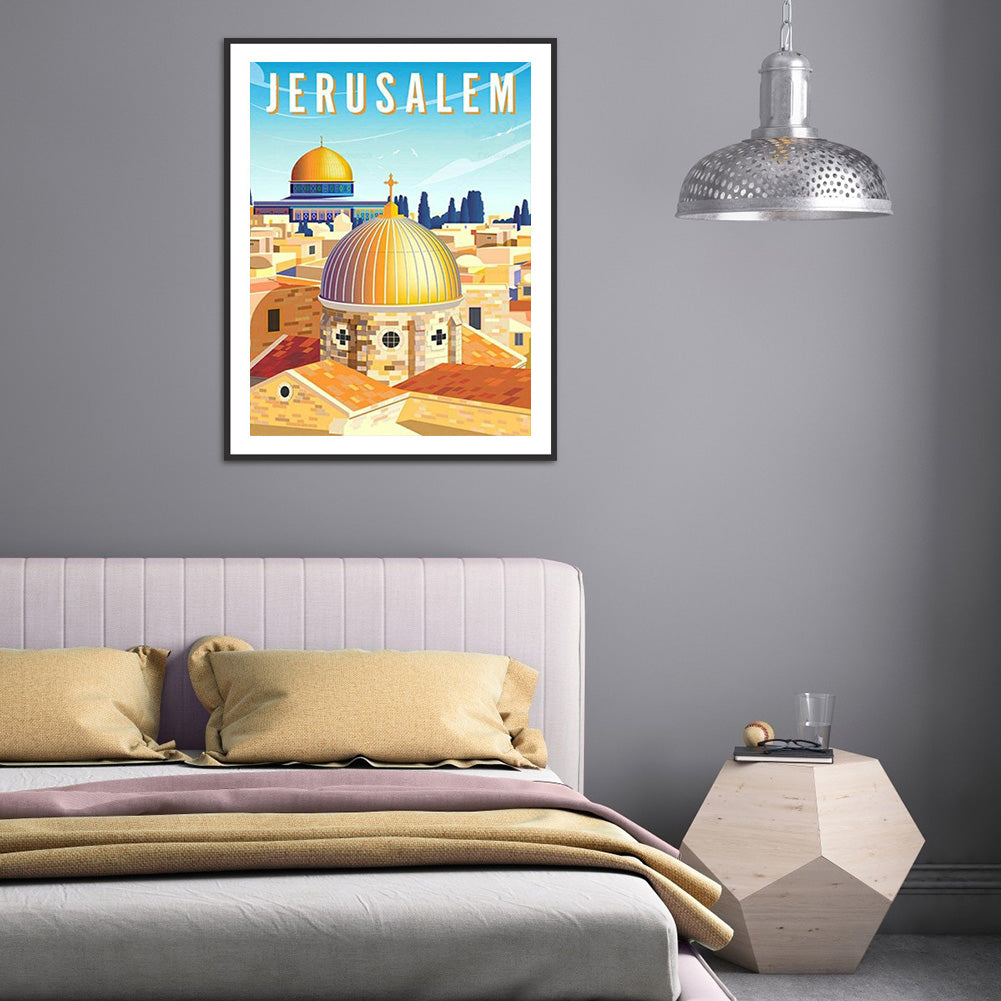 City - Full Round Drill Diamond Painting 30*40CM